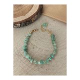 Trend Jewellery Doğal Taş Yeşil Aventurin Taşı Altın Kaplamalı Özel Tasarım Kadın Bileklik Kadın Anne Sevgili Hediye