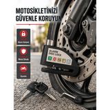 Trend Kapında 110 Db Alarmlı Disk Fren Kilidi Su Geçirmez Çelik Gövde Motosiklet Güvenlik - Renkli