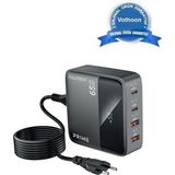 Trend Kapında 65W Masaüstü 4 Portlu Hızlı Şarj Cihazı Istasyonu 2xusb-A, 2xtype-C Giriş,1,5 Mt. Kablo - Belirtilmemiş - Çok Renkli