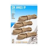 Trend Kapında Çok Amaçlı Kalın Ip Hamak Ipi - Çamaşır Ipi Salıncak Ipi Atlama Ipi 40 Metre 721767 - Çok Renkli - 3 Adet - 170 x38