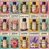 Trend Kapında Favori 10'lu Set Esansiyel Uçucu Yağ Buhurdanlık Hava Nemlendirici Aroma Difüzörü Kokusu Esans - Karışık Çok Renkli