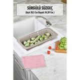 Trend Kapında Lavoba Içi Sürgülü Açılır Kapanır Sebze Meyve Süzgeci Vizon (Açık 38,5 cm Kapalı 34,50 cm ) - Çok Renkli - Belirtilmemiş