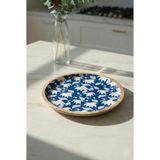 Trend Kapında Mango Agacı Servis Tabağı & Sunum Tabağı 25 cm Desenli - Karışık Çok Renkli - 4 x 3 x 4 - Kaşe