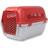 Trend Kapında Modern Tasarım Kedi ve Köpek Taşıma Kutusu Küçük Boy - Kırmızı