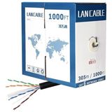 Trend Kapında PM-8256 23 Awg 0.56 mm Cca 305 Metre Dış Mekan Siyah Cat6 Kablo