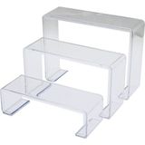 Trend Kapında Poşetli 3 Boy Merdiven Teşhir Ayak Yükseklik: 6-11.5-16.5cm Derinlik: 6.5cm En: 19.5-20.5-21.5cm - Belirtilmemiş