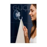Trend Kapında Şeffaf Askılı Vantuz Kanca | Banyo & Mutfak Duvar Askısı (4cm) - 1.36KG Taşıma 722496 - 3 Adet - 170 x38