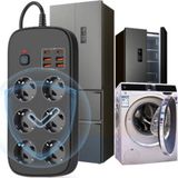 Trend Kapında Termal Akım Korumalı 6’lü Priz 4x USB 2x Type-C Çıkışlı Grup Priz Çoğaltıcı (3500W) Siyah - Belirtilmemiş