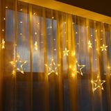 Trend Kapında Yıldız Perde LED Mz-16-12 - 1,20 m - Çok Renkli