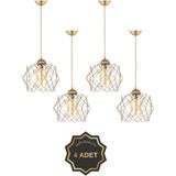 Trend Kitchen 4 Adet Trend Bal Mika Camlı Golden Salon Mutfak Banyo Yatak Odası Çocuk Odası Antre Sarkıt Avize