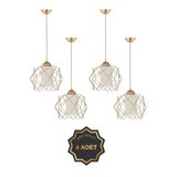 Trend Kitchen 4 Adet Trend Beyaz Mika Camlı Salon Mutfak Banyo Yatak Odası Gold Sarkıt Avize Aydınlatma