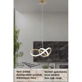 Trend Kitchen Festina Modern Eskitme Sarkıt Led Avize Beyaz Power Led'li Salon, Mutfak, Oda, Hol Aydınlatma