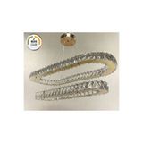 TREND KRİSTAL TAŞLI ELİPS 3 RENK GOLD MODERN LED AVİZE