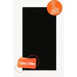 Trend Kulp 2 Ad Yapışkanlı Keçe Mobilya Masa Sandalye Parke Zemin Ayak Koruyucu Kaydırmaz Keçesi 120MM x 240MM - 001-Renkli - Siyah