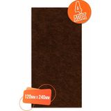 Trend Kulp 4 Ad Yapışkanlı Keçe Mobilya Masa Sandalye Parke Zemin Ayak Koruyucu Kaydırmaz Keçesi 120MM x 240MM - 001-Renkli - Kahverengi