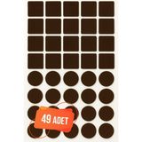 Trend Kulp Yapışkanlı Sessiz Mobilya Masa Sandalye Parke Zemin Ayak Koruyucu Keçe Seti 28-30 mm (49'lu Paket)