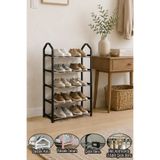 Trend Maison 5 Katlı Metal Ayakkabılık Ayakkabı Rafı Çelik Borulu Düzenleyici