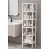 Trend Maison Dekoratif Plastik Çok Amaçlı Banyo Düzenleyici-saksılık-kitaplık-çiçeklik 6 Katlı Beyaz
