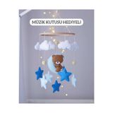 TREND METFİQ DECORATİON El Yapımı Bebek Dönencesi Ahşap Kasnaklı Beşik, Park Yatak Süngeri Uyku Arkadaşı Yenidoğan Hediyesi