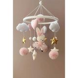Trend Metfiq Decoration Keçe Bebek Dönencesi (El Yapımı) - Eğitici Beşik Üstü Oyuncak ve Bebek Odası Dekorasyonu Hediye