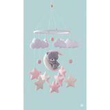 TREND METFİQ DECORATİON KEÇE El Yapımı MÜZİKLİ Dönence - Eğitici ve Sakinleştirici Yenidoğan Bebek Beşik Süsü ANNE YANI