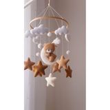 TREND METFİQ DECORATİON Müzik Kutulu Bebek Dönencesi - El Yapımı Keçe Beşik Üstü Oyuncak - Baby Shower Hediyesi