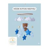 TREND METFİQ DECORATİON Müzikli El Yapımı Keçe Bebek Dönencesi Beşik Yanı Süsü Bebek Odası Dekorasyonu Anne Bebek Yanı