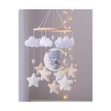 TREND METFİQ DECORATİON Premium El Yapımı Keçe Bebek Dönencesi - Montessori Yenidoğan Uyku Arkadaşı ve Beşik Oyuncağı anne