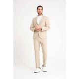 Trend Moda Dünyası Erkek Takım Elbise Slim Fit Ipli Model - Bej - 56 - 6 Drop