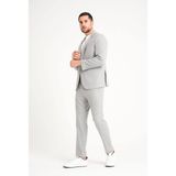 Trend Moda Dünyası Erkek Takım Elbise Slim Fit Ipli Model - Gri - 50 - 6 Drop