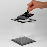 Trend Pleksi Kilitli Tip Box (Bahşiş Kutusu 15cm x 15cm x 17cm)