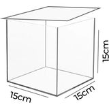 Trend Pleksi Şeffaf Kapaklı Çok Amaçlı Saklama Kutusu (15CM x 15CM x 15CM)