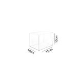 Trend Pleksi Şeffaf Kapaksız Çok Amaçlı Saklama Kutusu (15CM X 10CM X 10CM)
