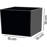 Trend Pleksi Siyah Kapaksız Çok Amaçlı Saklama Kutusu (15CM x 10CM x 10CM)