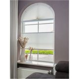 Trend Plise Katlanır Cam Balkon Perdesi - Ofis Perdesi - Mutfak Perdesi - Salon Perdesi - 14 cm cm - Beyaz