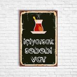 Trend Poster Çay Retro Ahşap Poster - 20x30 - Renkli