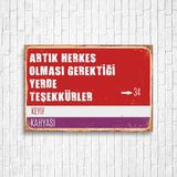 Trend Poster Keyif Kahyası Tabela Retro Ahşap Poster - 30x40 - Eskitme