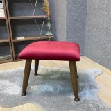 Trend Puf, Bordo, Ceviz Ahşap Ayak