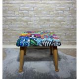 Trend Puf, Diego, Ahşap, Naturel Ayak