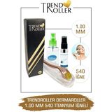 Trend Roller Trendroller Dermaroller - 1,00 mm Ölçü - 540 Titanyum İğneli - Saç Sakal Yüz ve Cilt Bakım Derma Roller