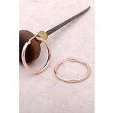 Trend Rose Gümüş 34 mm Halka Küpe 4978