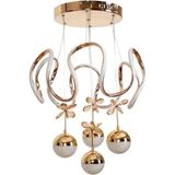 Trend Rose Maxı Toplu Taşlı Modern Sarkıt LED Avize 3 Renk Gold Kaplamalı - Krom