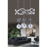 Trend Rose Şık Sarkıt LED Avize 3 Renk Krom Kaplamalı Modern