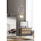 Trend Rose Sonsuzluk Sarkıt Taşlı Modern LED Avize Gold Kaplamalı
