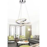 Trend Rose Tekli Kaos LED Avize Modern Sarkıt - Krom