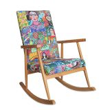 Trend Sallanan Sandalye, Diego, Ahşap, Naturel Ayak