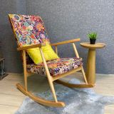 Trend Sallanan Sandalye, Retro, Ahşap, Naturel Ayak