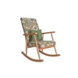 Trend Sallanan Sandalye, Yeşil Retro, Ahşap, Naturel Ayak