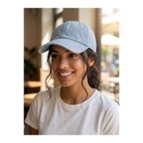 Trend Şapka 19044 Fiyonk Detaylı Kot Mavi Kadın Kep Şapka Ayarlanabilir Baseball Cap Günlük Şapka