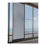 TREND STOR PERDE Mavi Gri Plise Katlanır Cam Balkon Perdesi - Ofis Perdesi - Salon Perdesi - 005